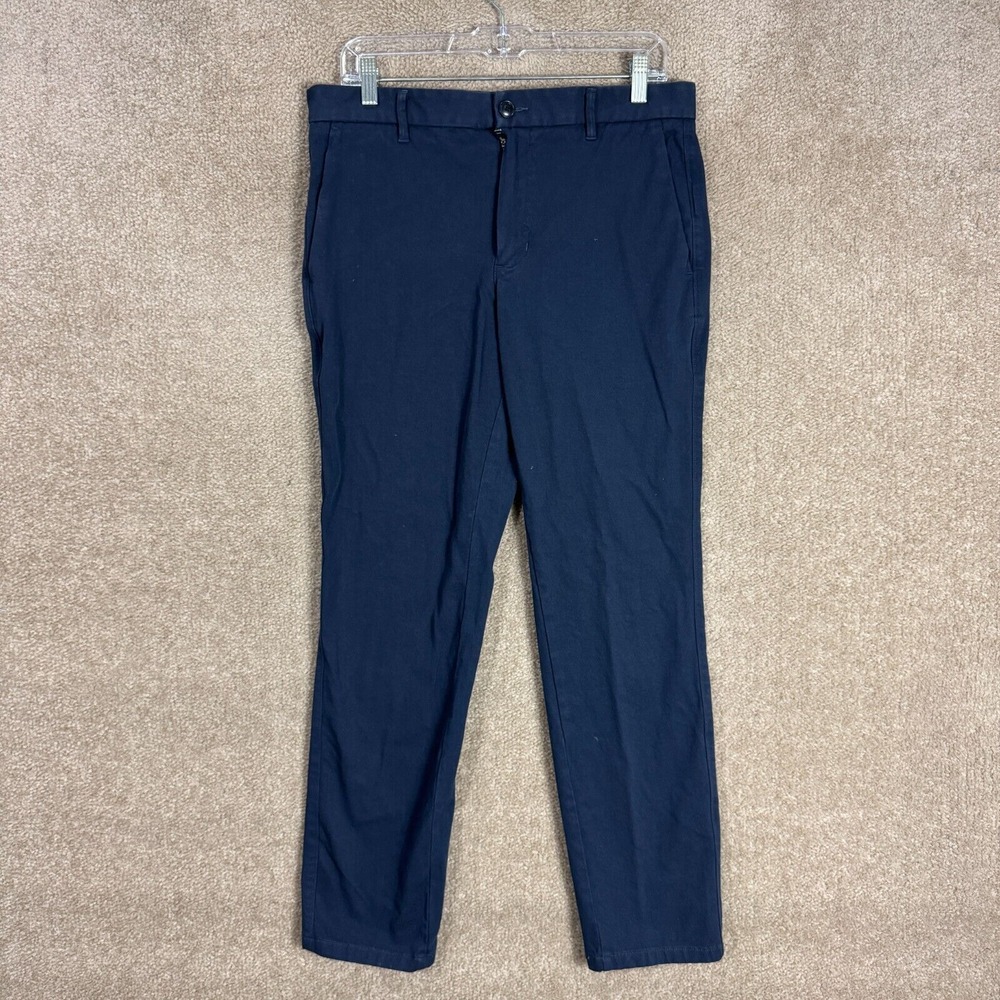 Everlane Chino Pants Mens 32 x 30 Navy Blue Stretch Performance Slim Tapered Fit